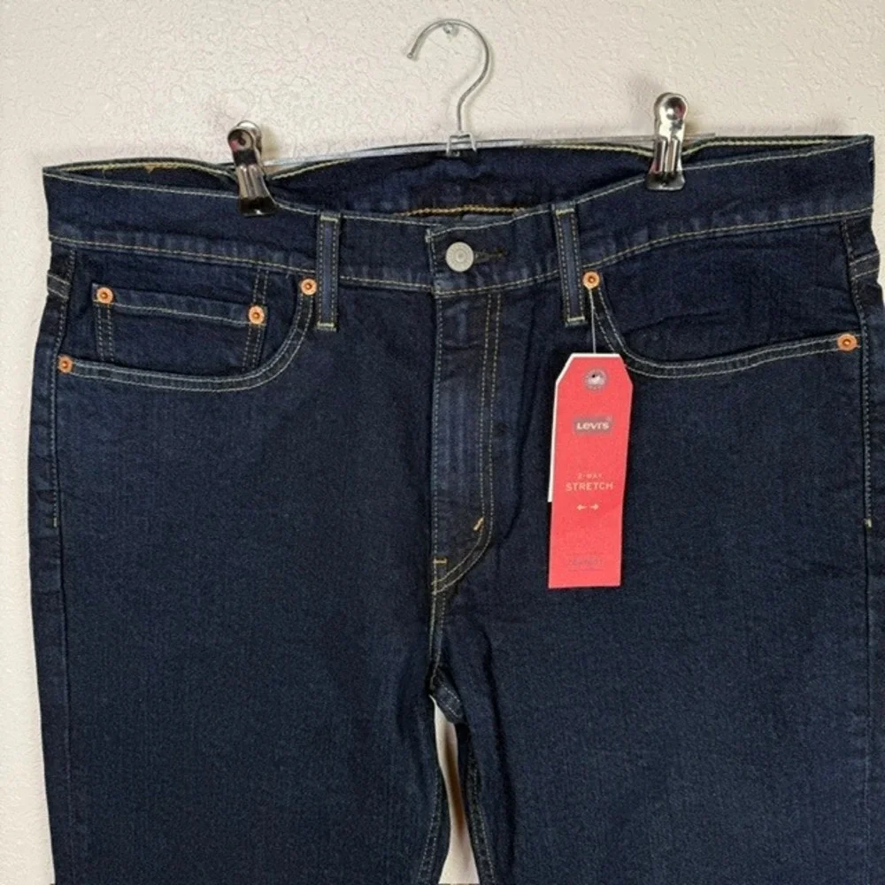 NWT Levi's 514 Straight Fit Jeans 2-Way Comfort Stretch Dark Wash 36x30